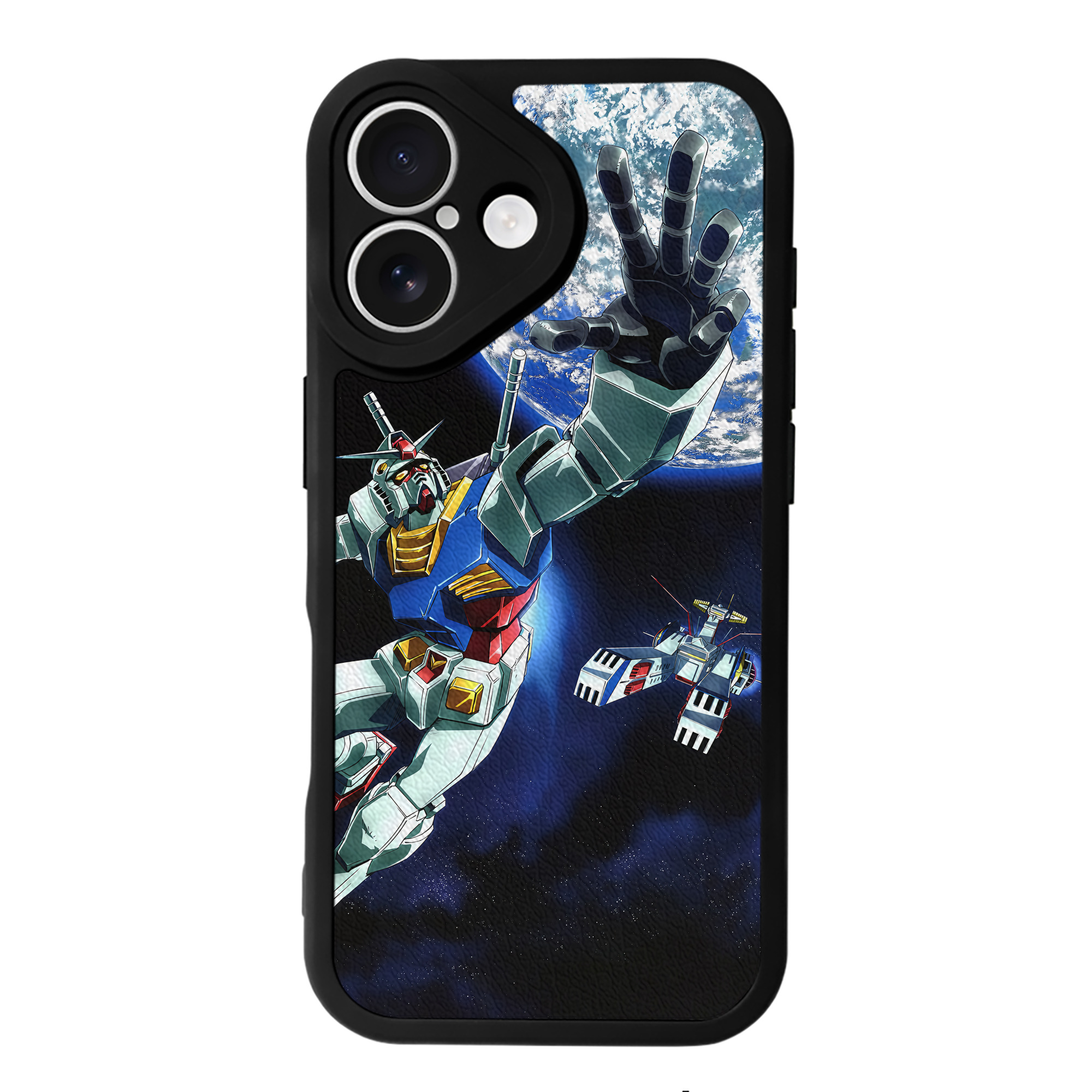 （画像用） 機動戦士ガンダム Mobile Suit Gundam 【iPhone 16シリーズ対応】シリコンスマホケース（レザー調） 材質：シリコン